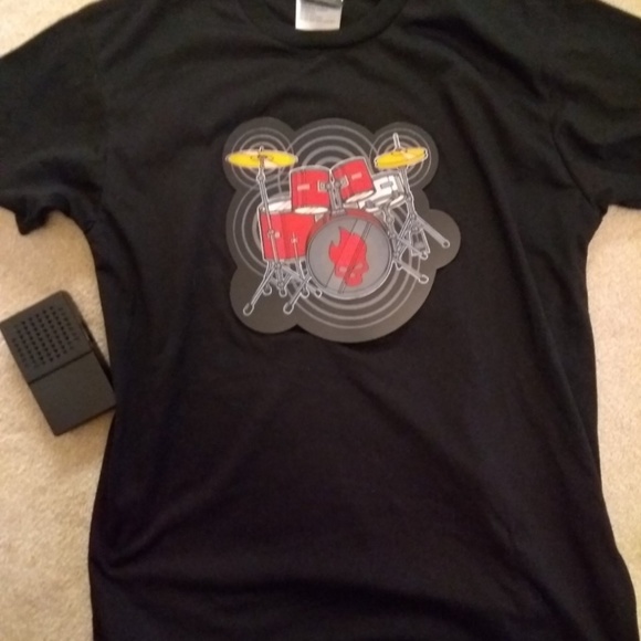 Playable Electronic Rock Drum T-Shirt -Brand new - Picture 1 of 2